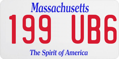 MA license plate 199UB6