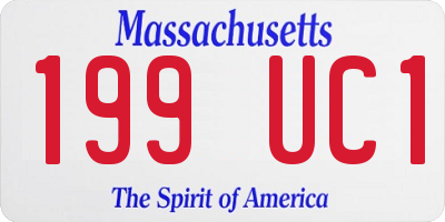 MA license plate 199UC1