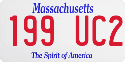 MA license plate 199UC2