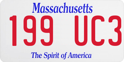 MA license plate 199UC3