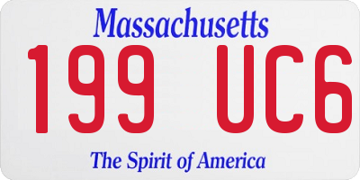 MA license plate 199UC6