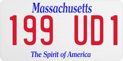MA license plate 199UD1