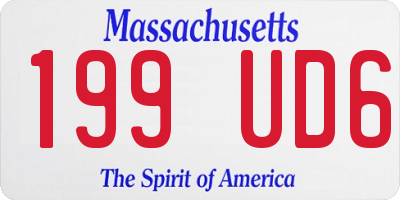 MA license plate 199UD6
