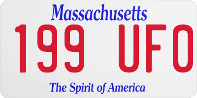 MA license plate 199UF0