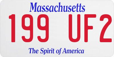 MA license plate 199UF2