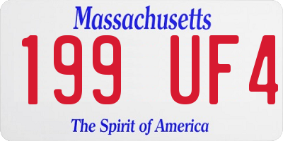 MA license plate 199UF4