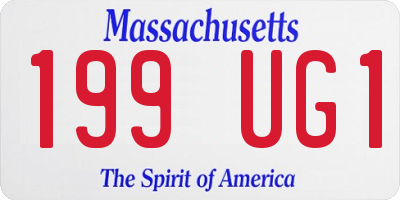 MA license plate 199UG1