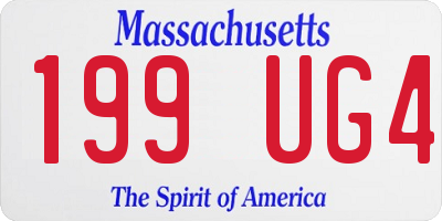 MA license plate 199UG4