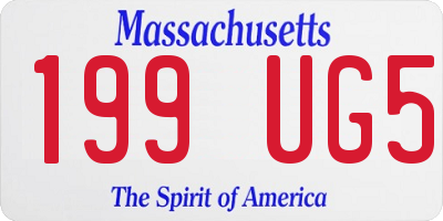 MA license plate 199UG5