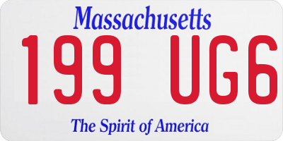 MA license plate 199UG6