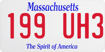MA license plate 199UH3