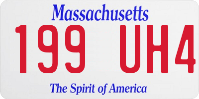 MA license plate 199UH4