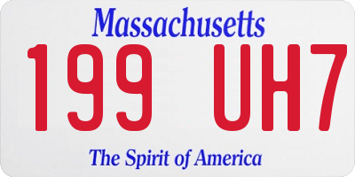 MA license plate 199UH7