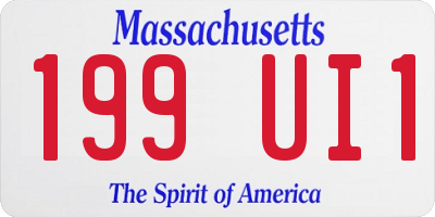 MA license plate 199UI1