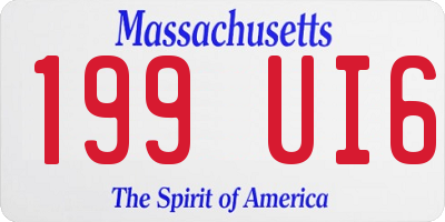 MA license plate 199UI6