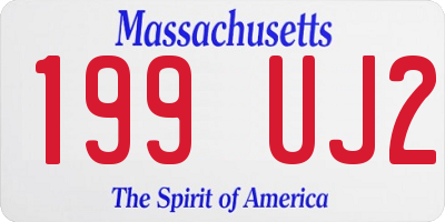 MA license plate 199UJ2