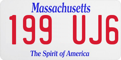 MA license plate 199UJ6