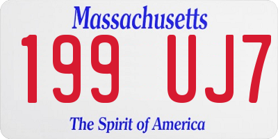 MA license plate 199UJ7
