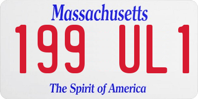 MA license plate 199UL1
