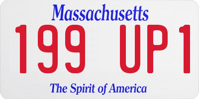 MA license plate 199UP1