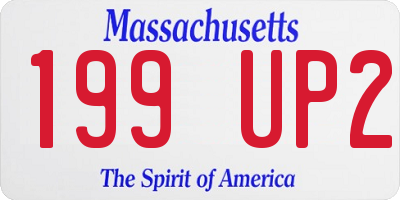 MA license plate 199UP2