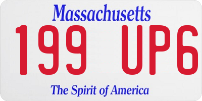 MA license plate 199UP6