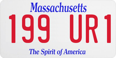 MA license plate 199UR1