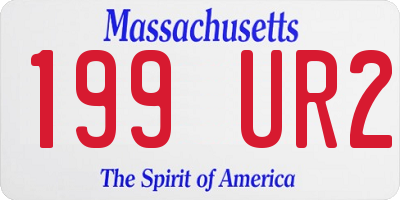 MA license plate 199UR2