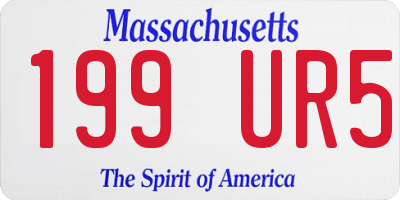 MA license plate 199UR5