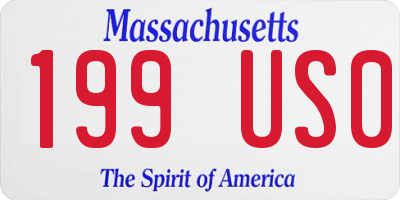 MA license plate 199US0