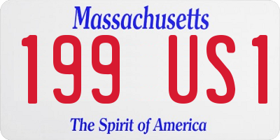 MA license plate 199US1
