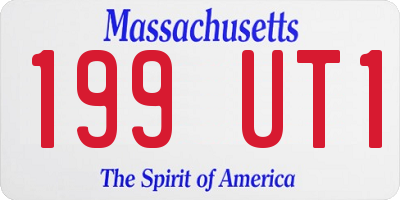 MA license plate 199UT1