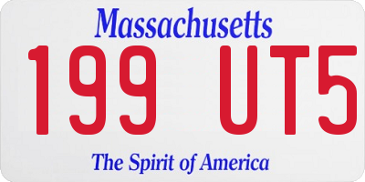 MA license plate 199UT5