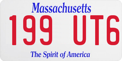 MA license plate 199UT6