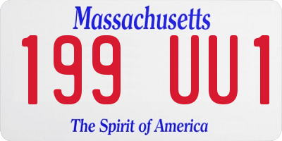 MA license plate 199UU1