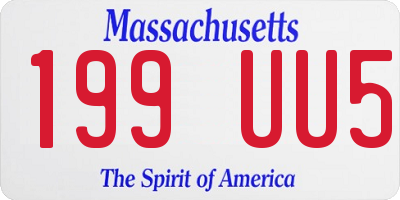 MA license plate 199UU5