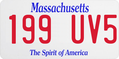 MA license plate 199UV5