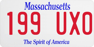 MA license plate 199UX0