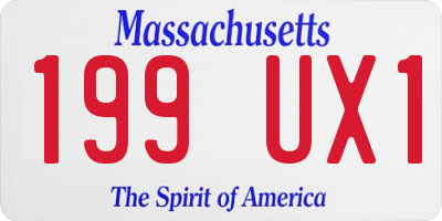MA license plate 199UX1