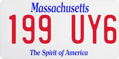 MA license plate 199UY6