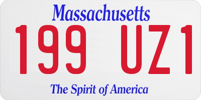 MA license plate 199UZ1