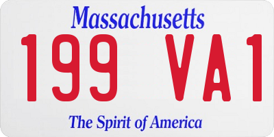 MA license plate 199VA1