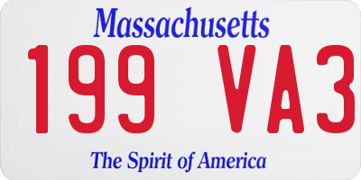 MA license plate 199VA3