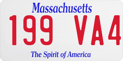 MA license plate 199VA4