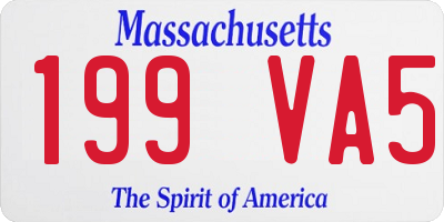 MA license plate 199VA5