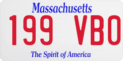 MA license plate 199VB0