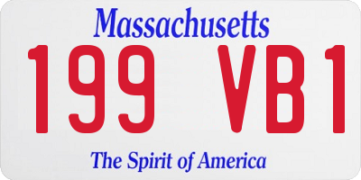 MA license plate 199VB1