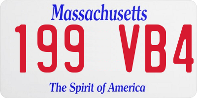 MA license plate 199VB4