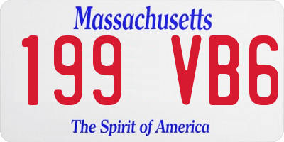 MA license plate 199VB6