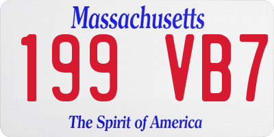 MA license plate 199VB7